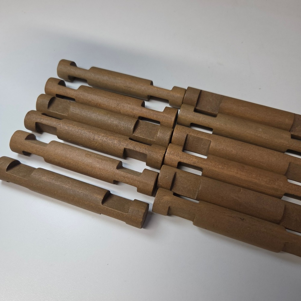 Lincoln Logs Small Round 2 Notch Wood Replacement Pieces Lot of 12 Brown 4.5in